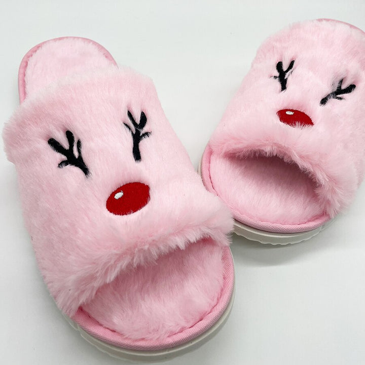 Women Christmas Slippers Plush Shoes