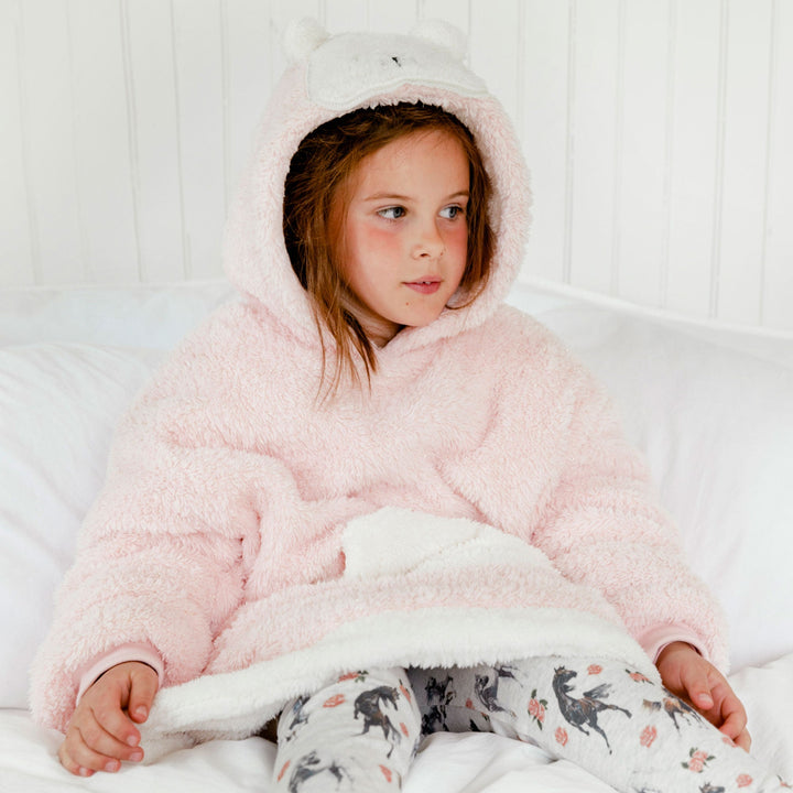 Hooded Blanket With Bear
