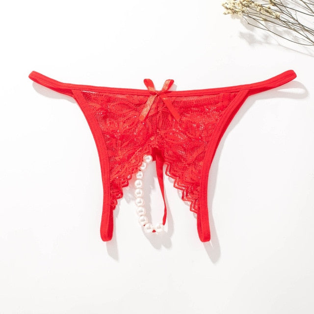 Women's Sexy Lingerie Open Crotch Underwear With Bow