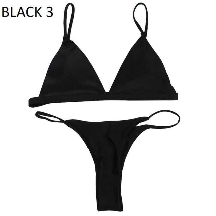 New Summer Solid Bikini Set for Women