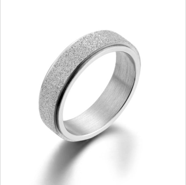 6mm Spinner Ring For Women Men Stress Release