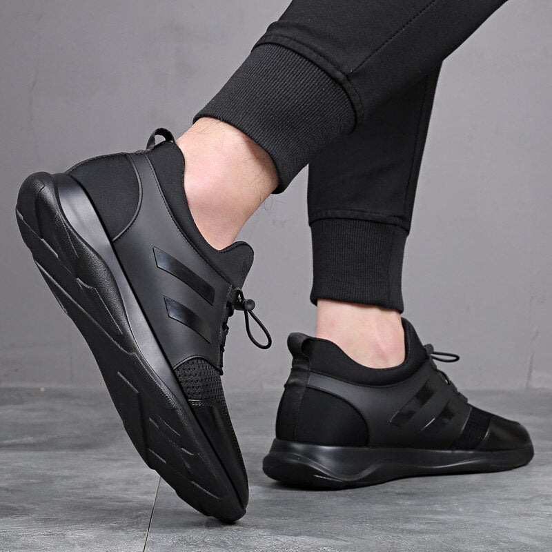 Men Casual Shoes Black Mesh Comfortable Walking Sneakers