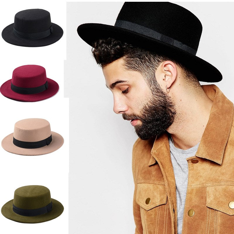 Men's Flat Top Hat