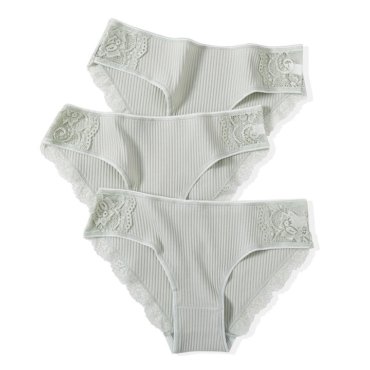 Cotton Panty 3Pcs/lot Solid Women's Panties