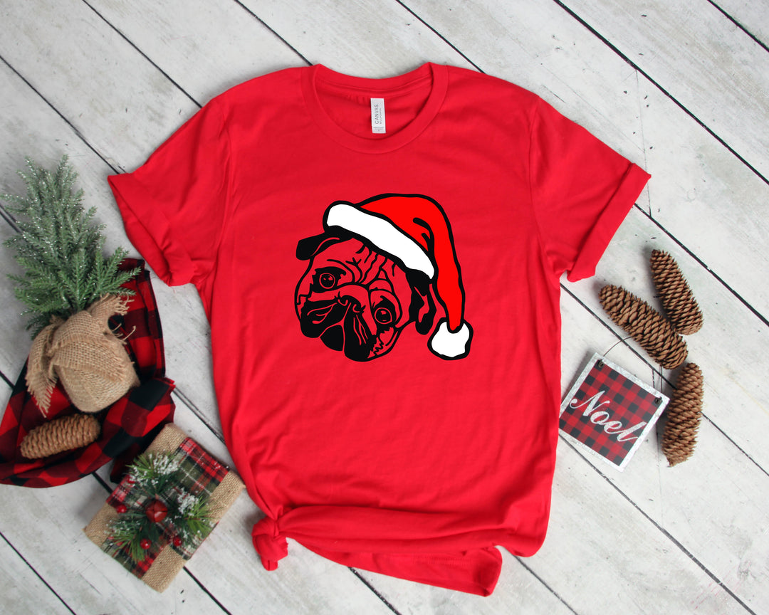 Santa Pug Shirt, Pug Christmas Shirt, Dog Lover Shirt