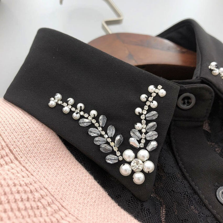 Women's Handmade Beads Embroidery Fake Collar