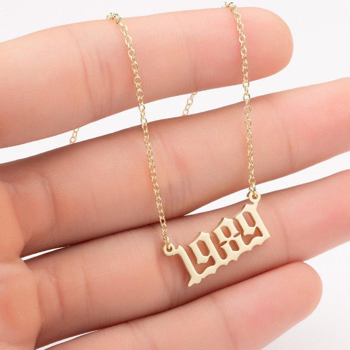 Women Personalized Necklace Special Date Year Number