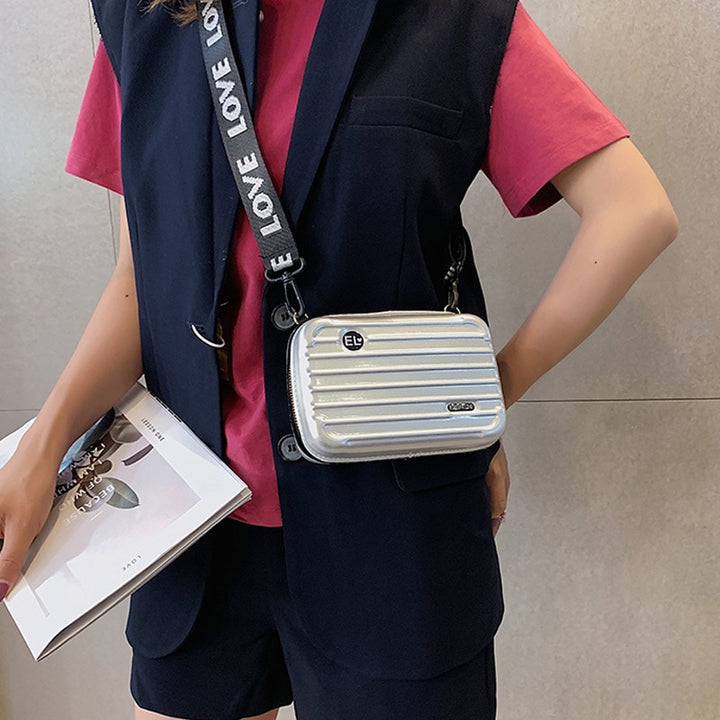 Hot Personality Fashion Women Mini Suitcase Shape Crossbody Bag