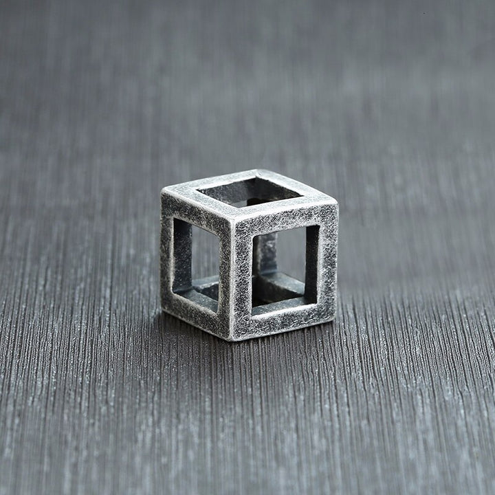 Vnox Retro Hollow Cube Pendant For Men