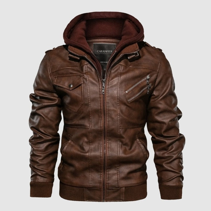 Men Classic Leather Jacket