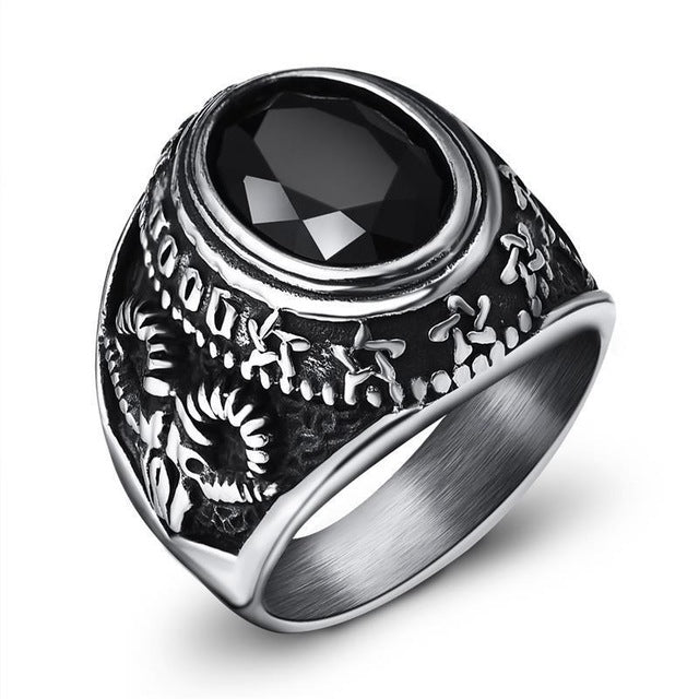 Punk Titanium Steel Ring For Men