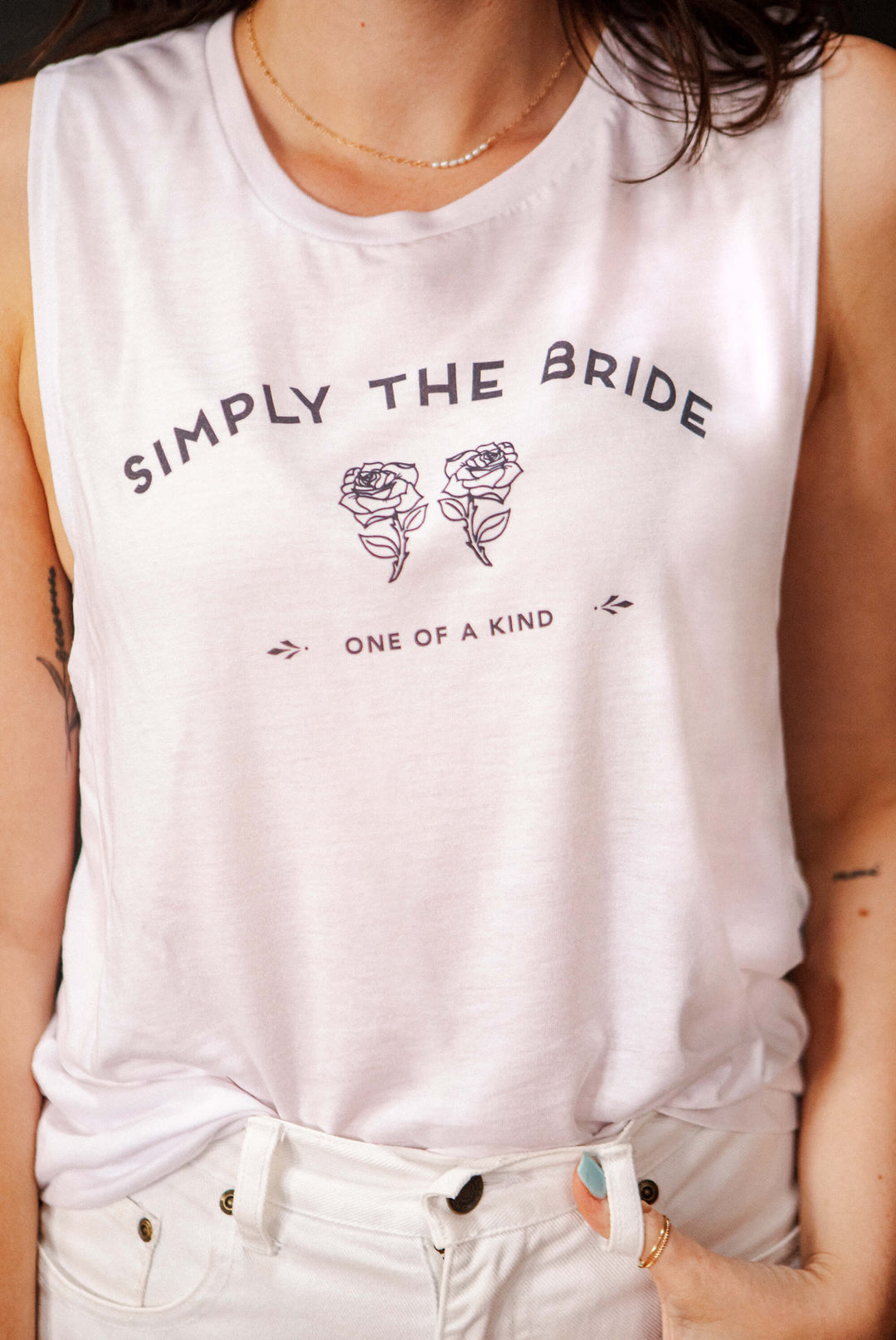 Simply the Bride | Simply the Best - Bachelorette Party Flowy Muscle Tanks