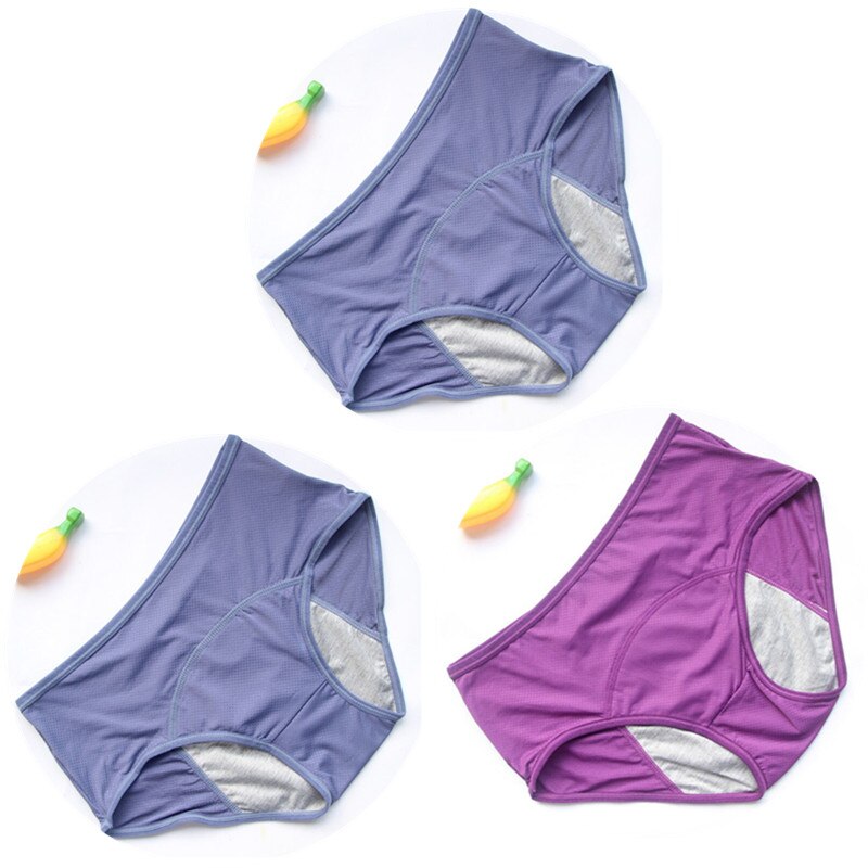 3PCS/Set Leak Proof Menstrual Panties Physiological Panty Women Underwear