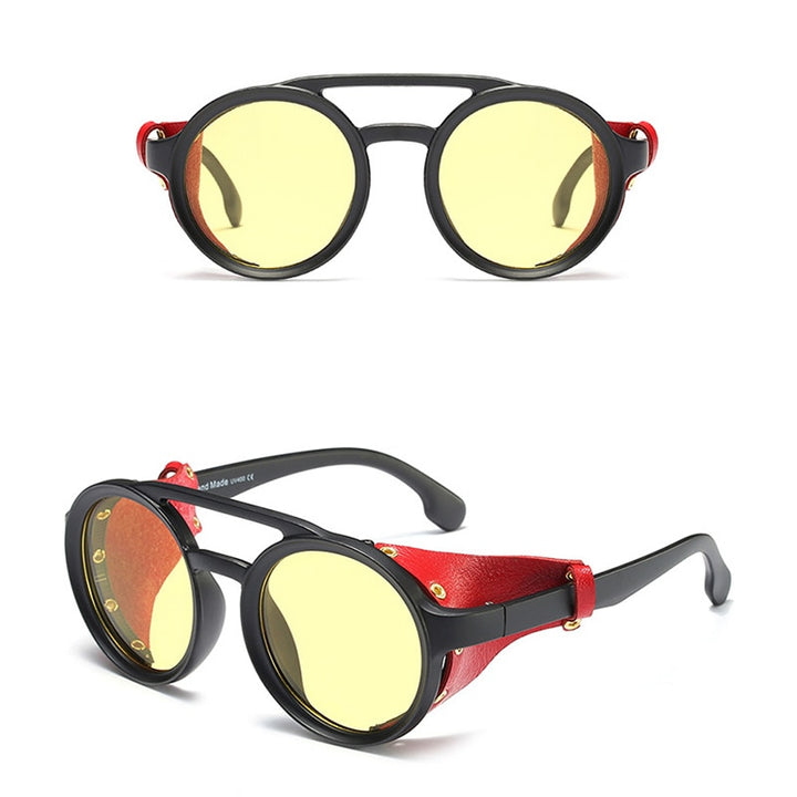 KEITHION Men Steampunk Goggles Sunglasses
