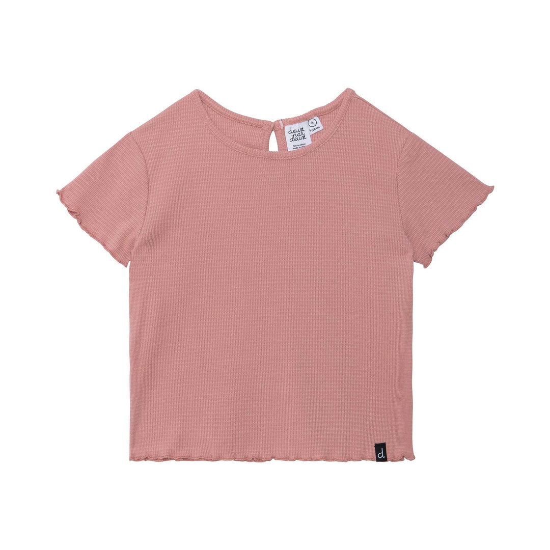 Waffled T-Shirt Dusty Pink