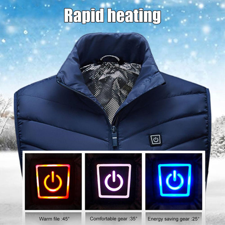 Men Outdoor USB Infrared Heating Vest Jacket