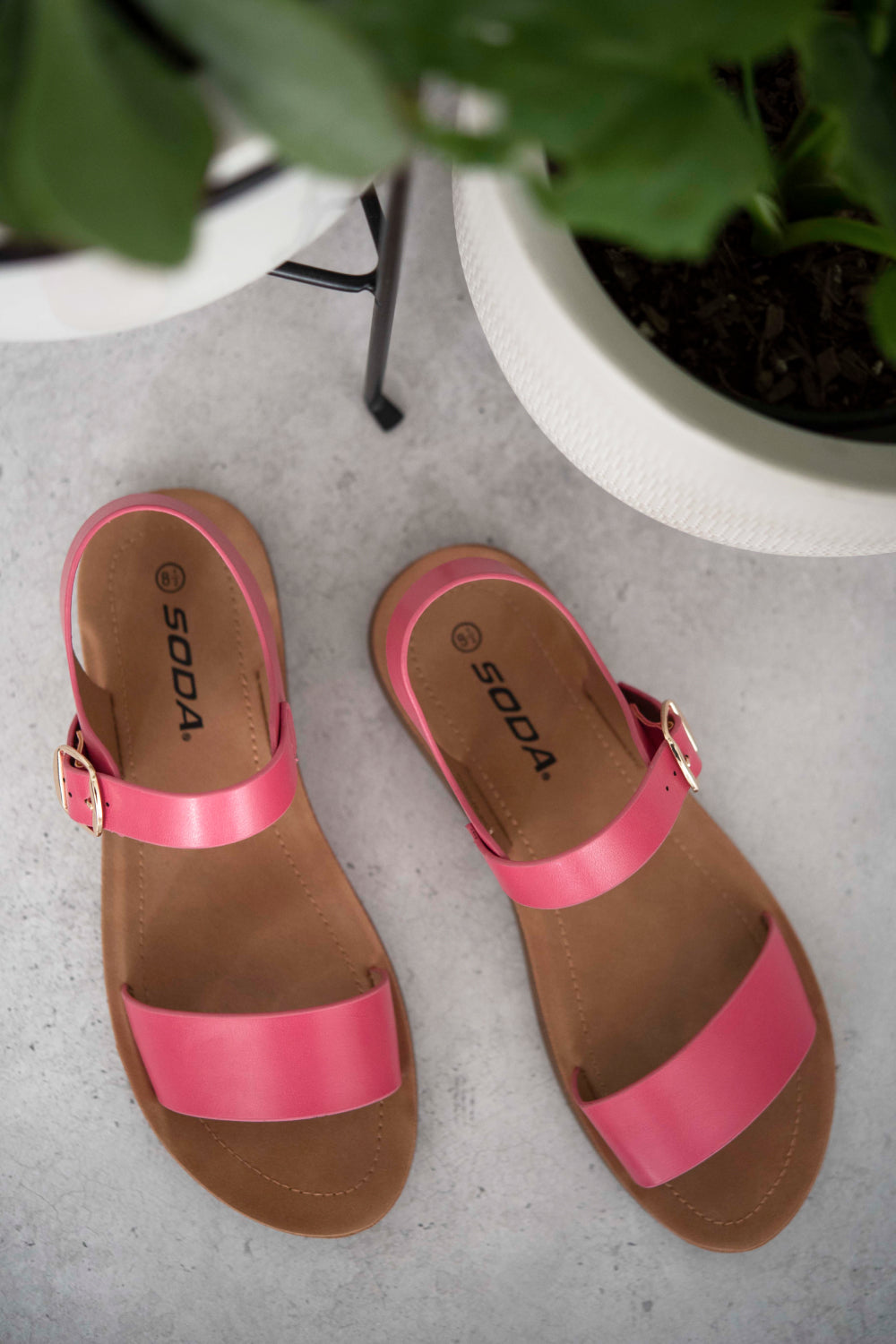 Pink Buckle Sandals