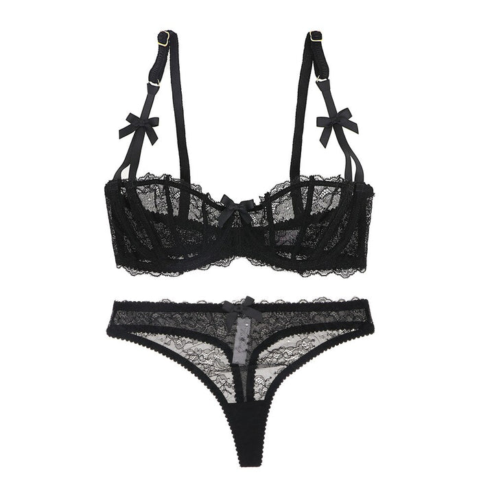 Women Lingerie Floral Lace Bra and thong set