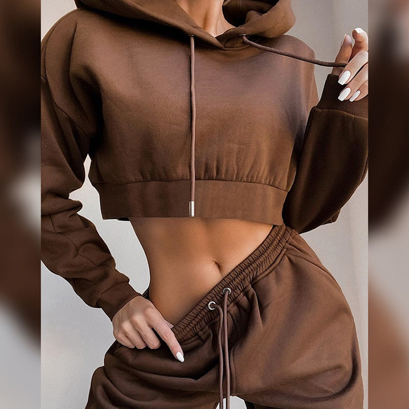 Women Winter Fashion Outfits Tracksuit Hoodies