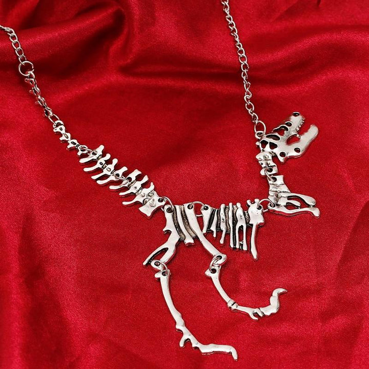 Dinosaur Tyrannosaurus Rex Skeleton Bone Long Necklace