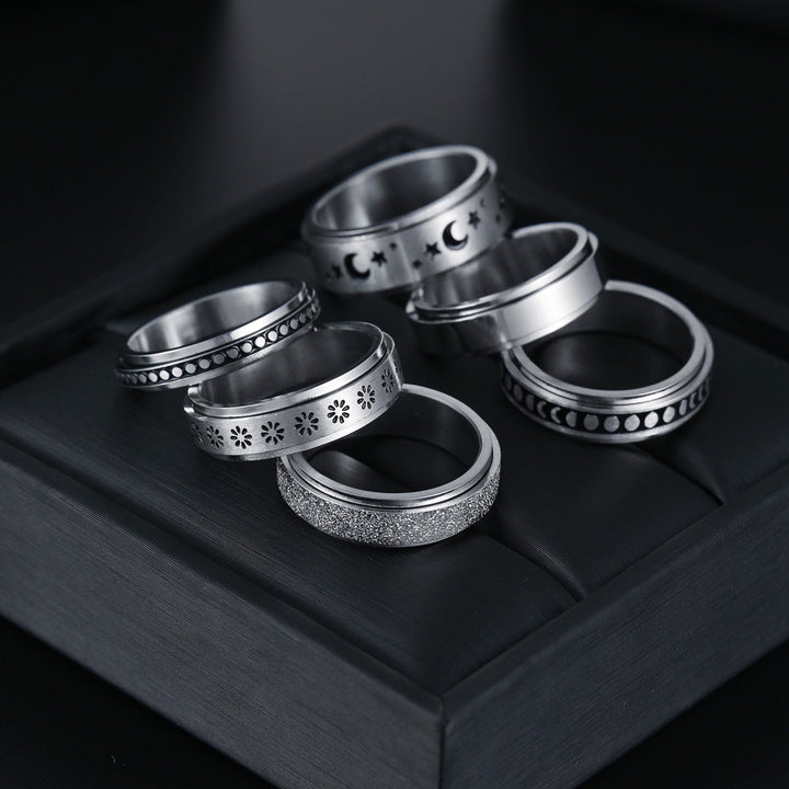 Rotatable Basic Ring for Men