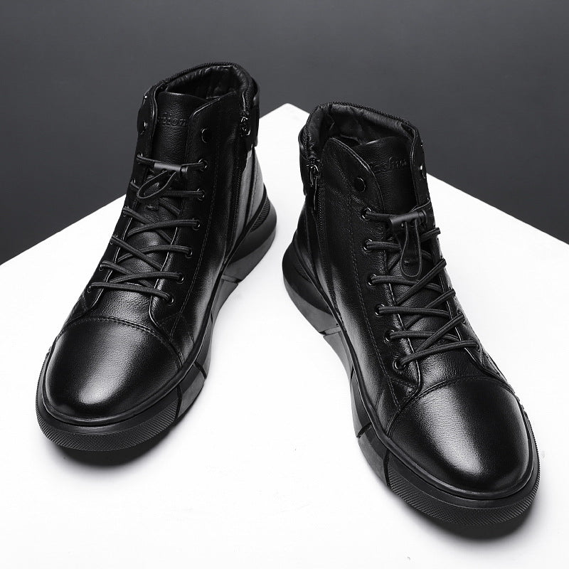 Leather Platform Boots