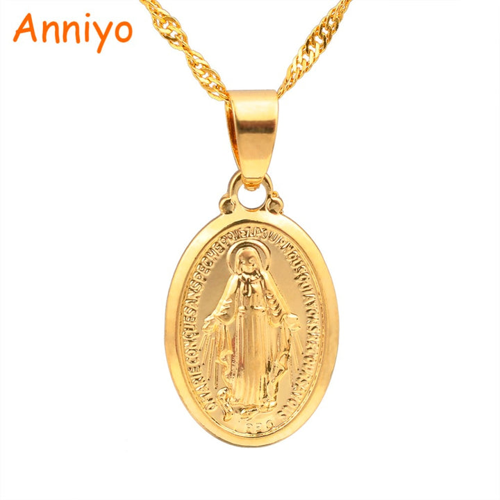 Virgin Mary Pendant Necklace For Women