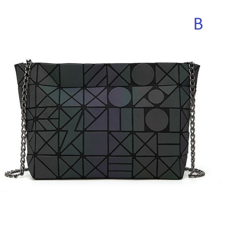 Women 's Hot Luminous Geometric Laser Bag