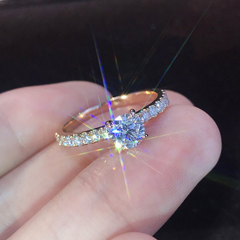Romantic Design Crystal Ring