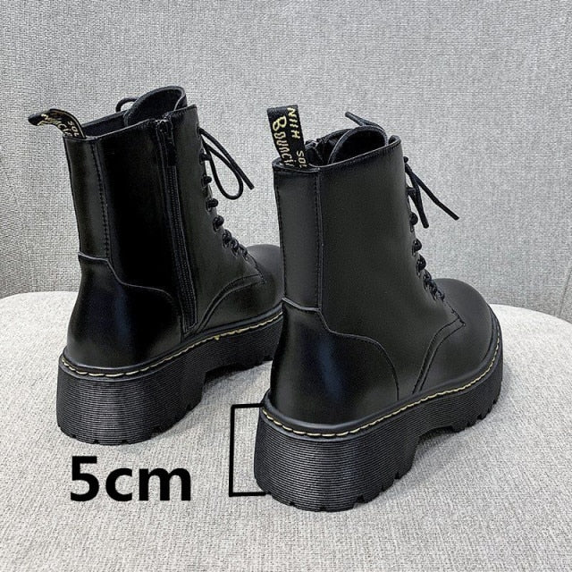 Chunky Motorcycle Boots For Women