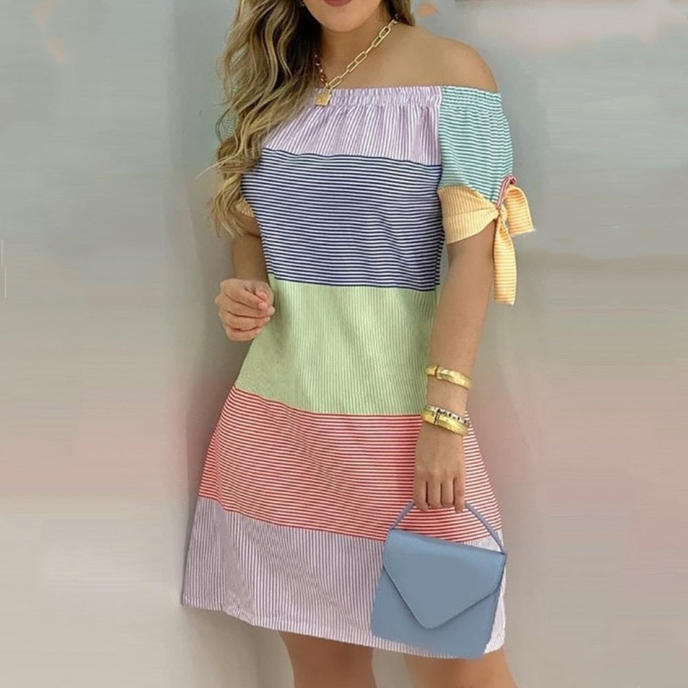 Off Shoulder Summer Mini Dress