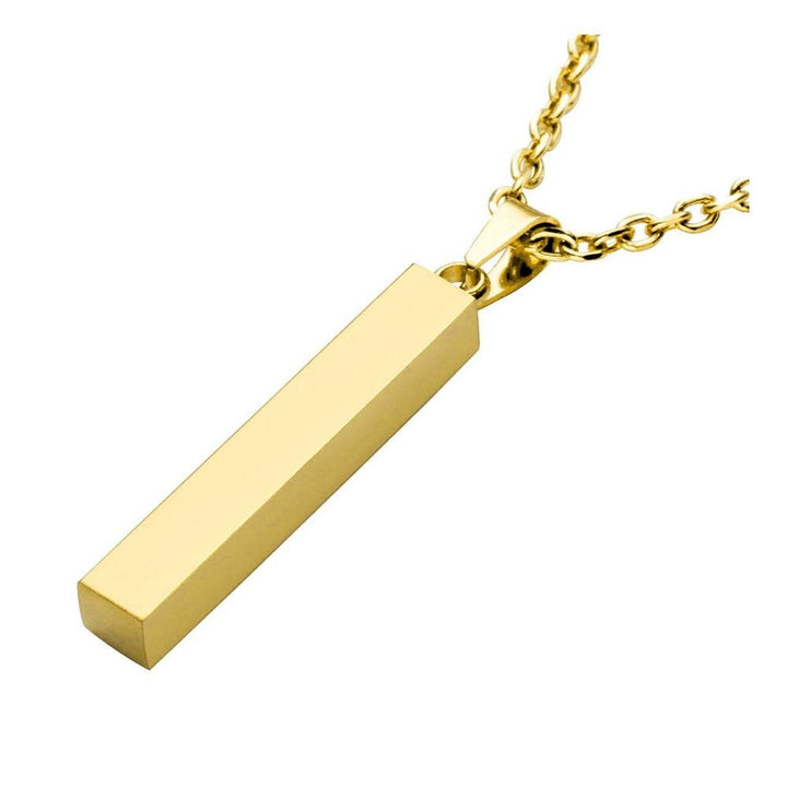 New Vertical Bar Stainless Steel Pendant Necklace