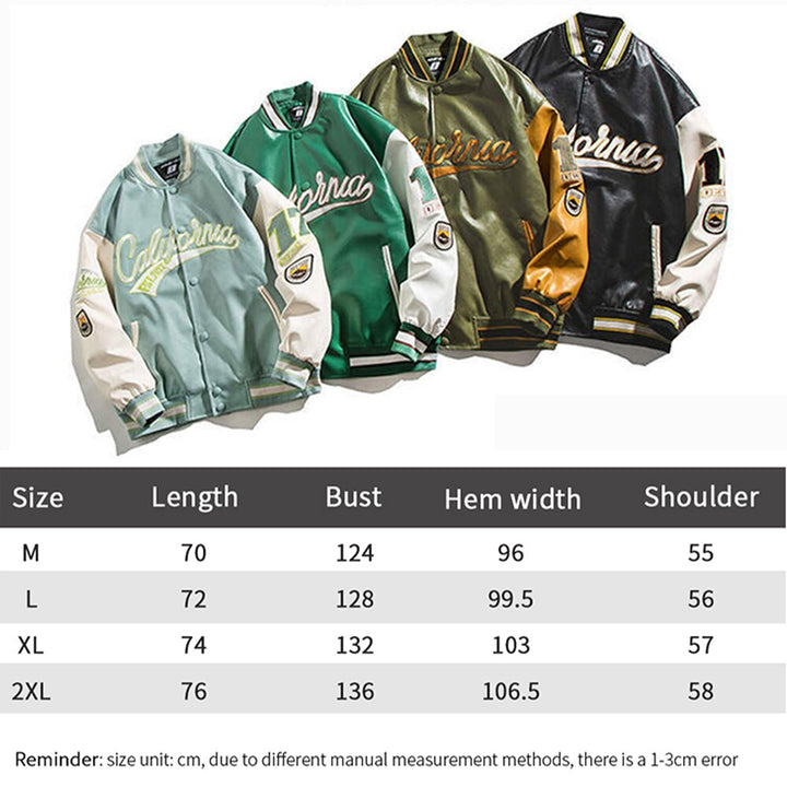American Retro Letter Embroidered Jackets