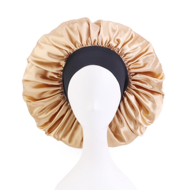 Women Satin Round Cap Sleep Hat Hair Protection Care