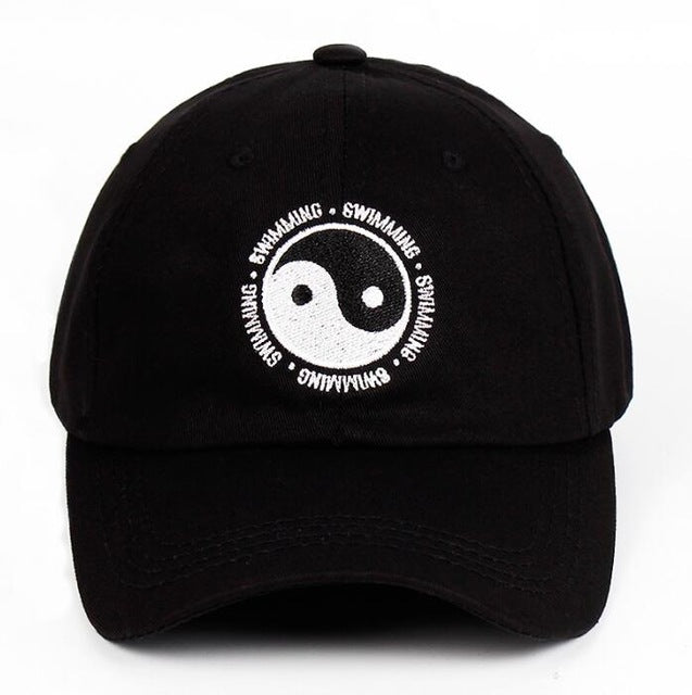 Mac Miller Dad Hat 100% Cotton Swimming Yin and Yang Gossip Embroidered Hat