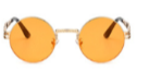 XIU Round Sunglasses Metal Punk Vintage Sunglass Brand