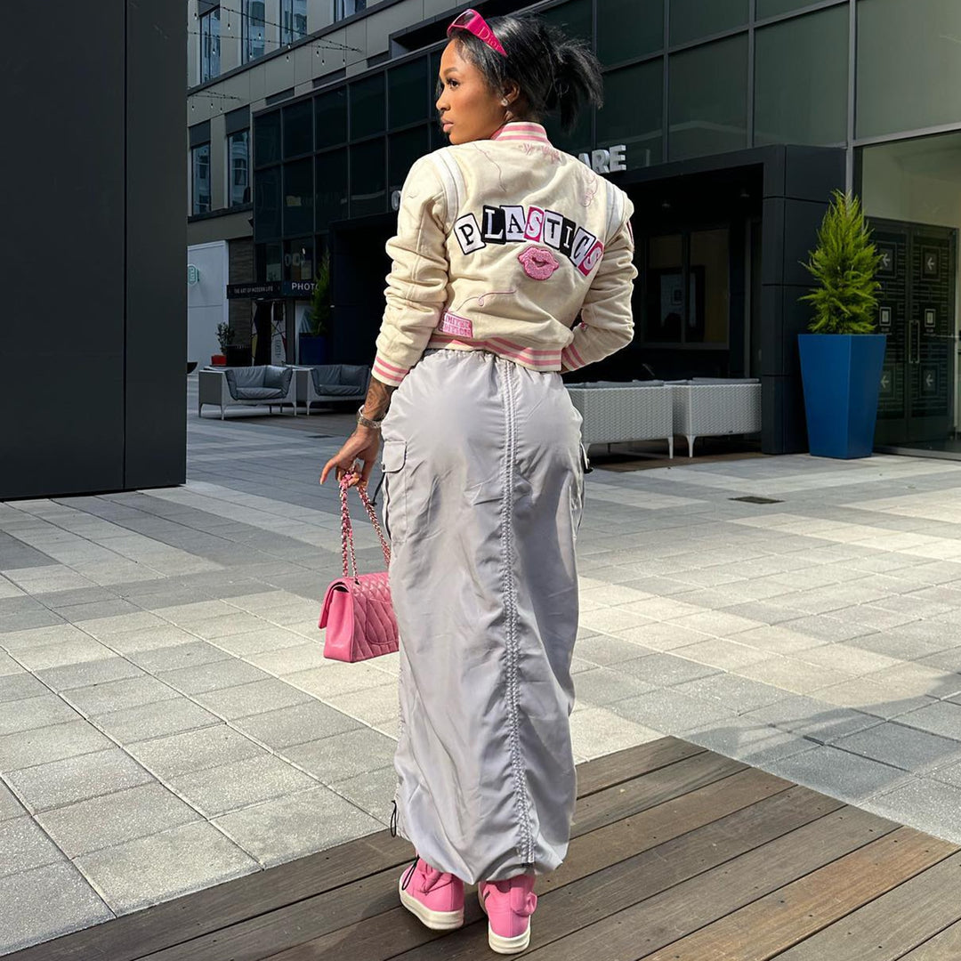 Women's Fashion Embroidered Baseball Jacket