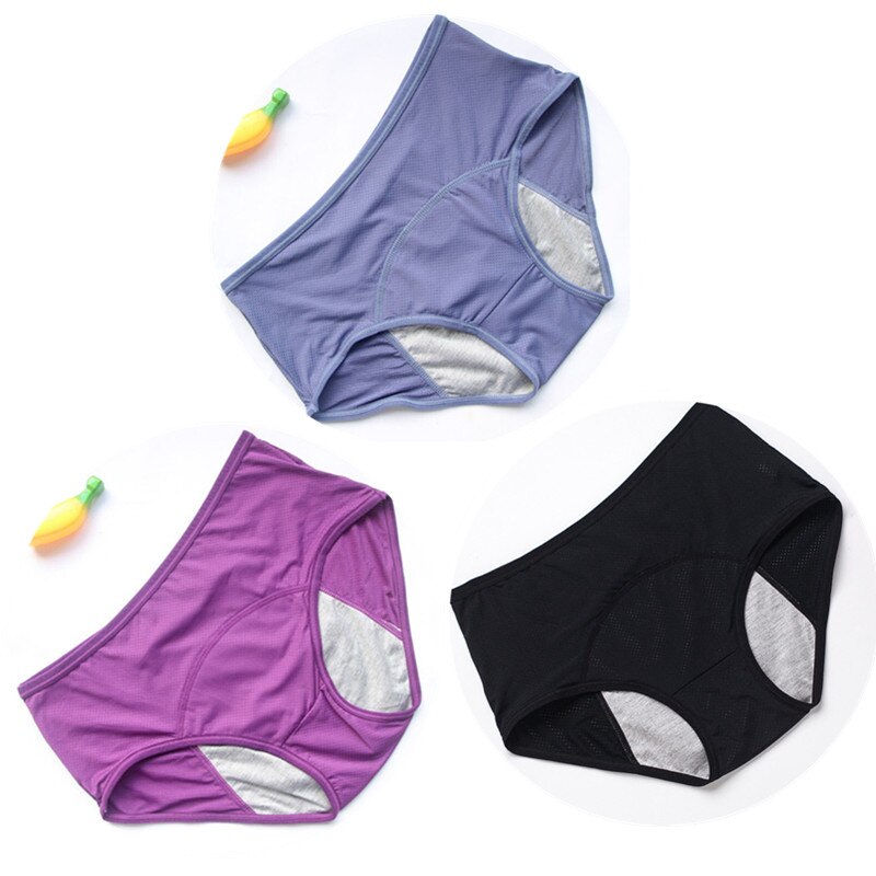 3PCS/Set Leak Proof Menstrual Panties Physiological Panty Women Underwear