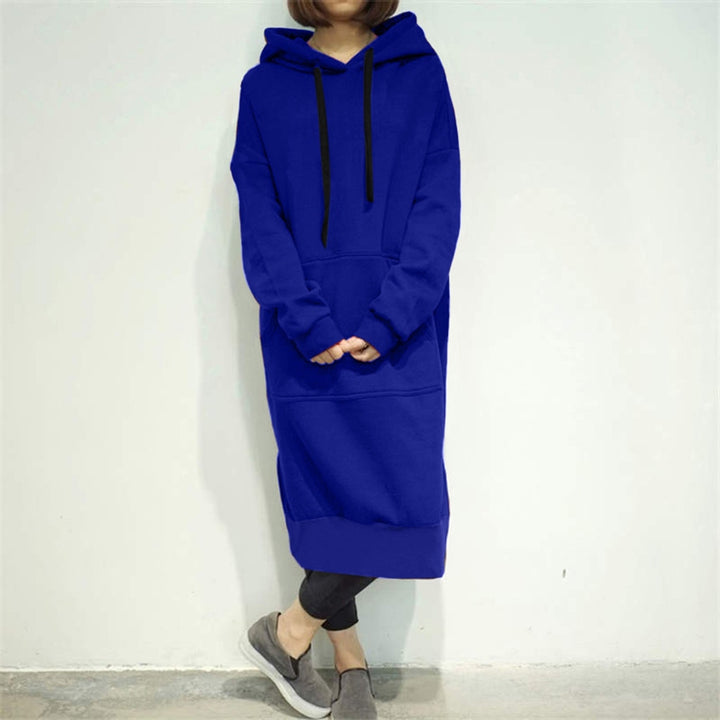 Women Loose Long Hoodie Dress