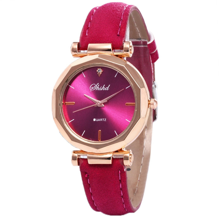 Fashion Women Leather Casual Watch Luxury Analog Quartz Crystal Wristwatch