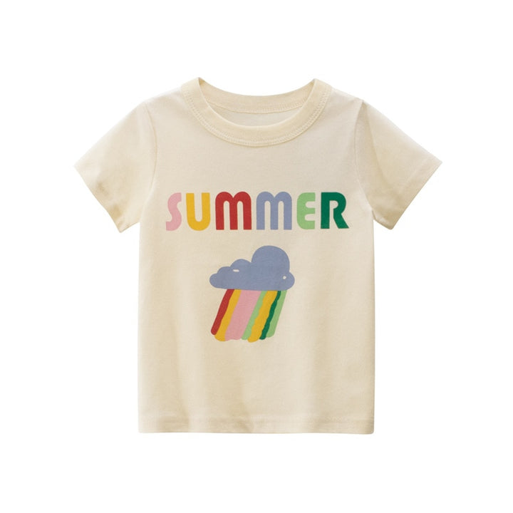 Cotton Kids T-Shirt Children Summer Cartoon Short Sleeve