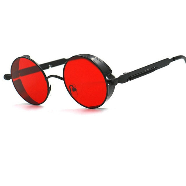 Metal Round Steampunk Sunglasses