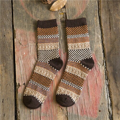 Striped Warm Thick Wool Socks