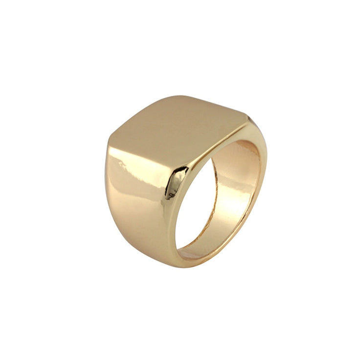 Simple Black/Gold/Silver Square Ring