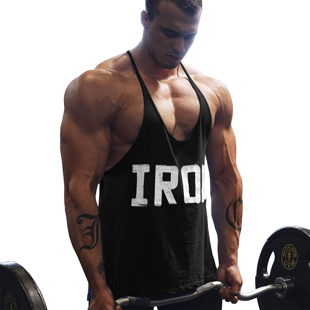 Men's Athletic Printed Gym Workout Bodybuilding Tank Tops
