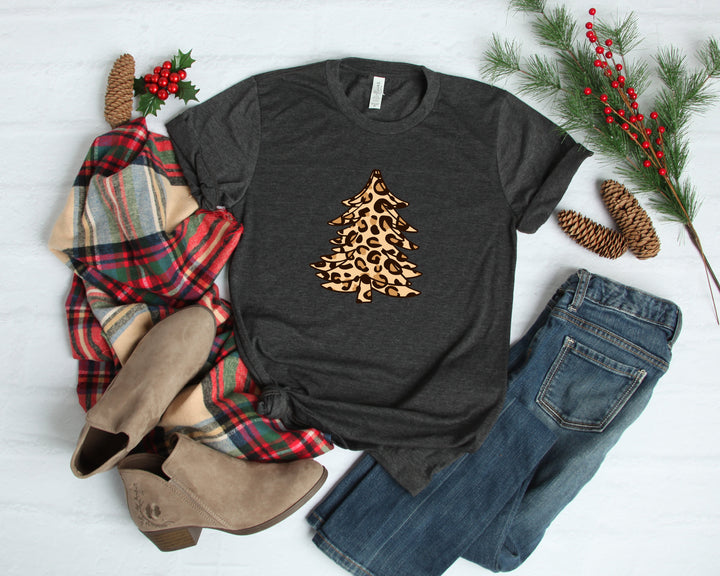 Leopard Christmas Tree Shirt