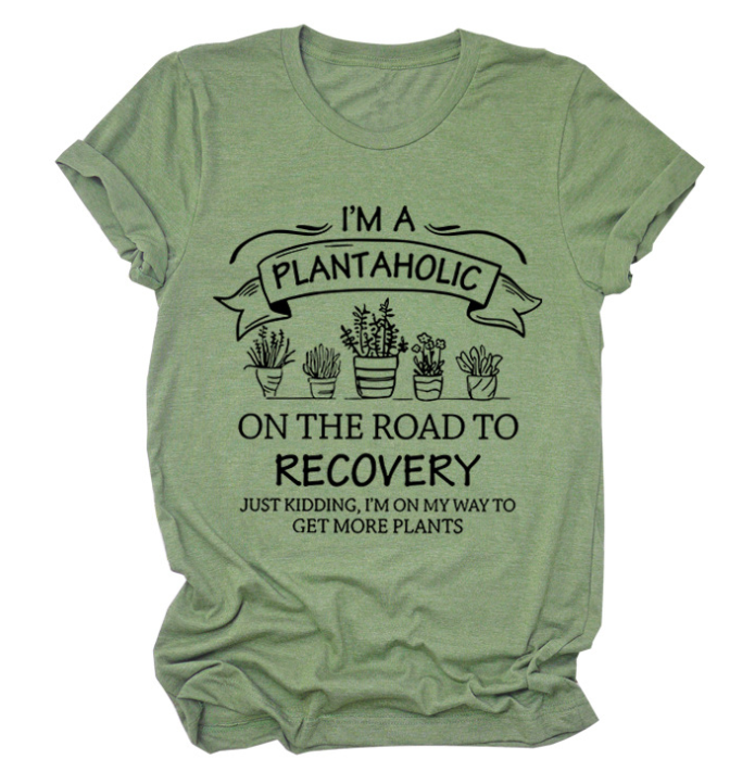 Cute Women Oversized Plants T-shirts
