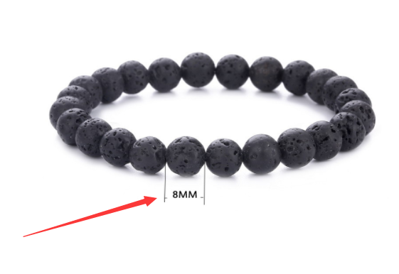 Natural Volcanic Stone Beads Bracelets Black Lava Bracelet