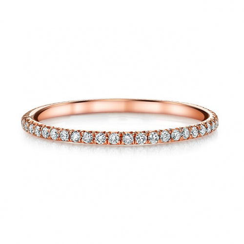 3mm Eternity Bang Ring In 18k Rose Gold Filled