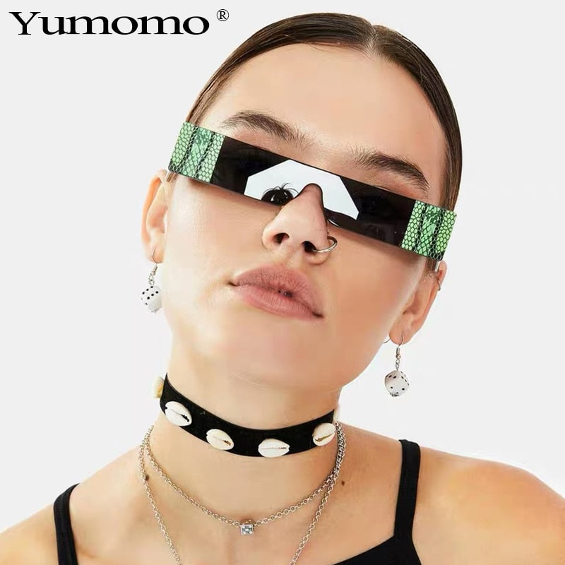 Fashion Snake Tattoo Rectangle Sunglasses